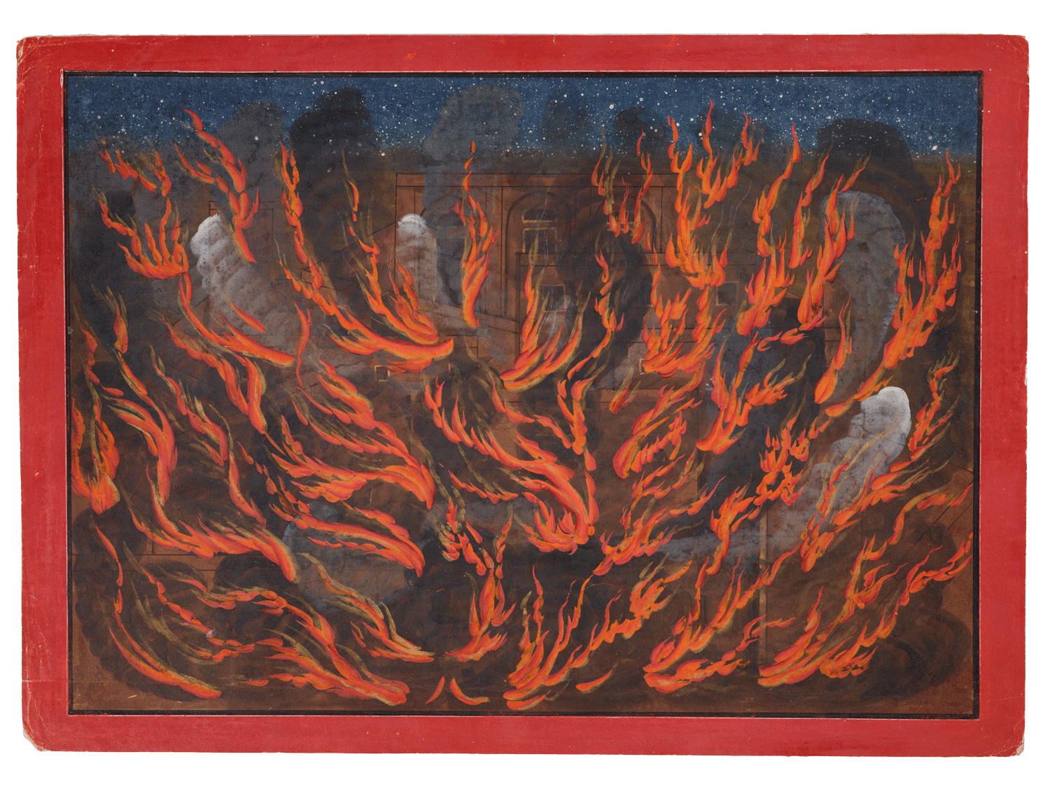 The house of the Padavas is set on fire